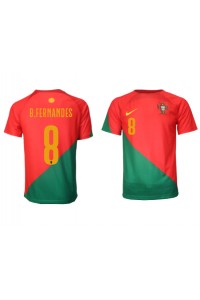 Portugali Bruno Fernandes #8 Jalkapallovaatteet Kotipaita MM-kisat 2022 Lyhythihainen